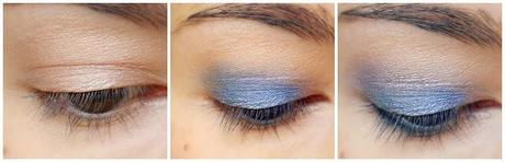 Makeup en dégradé bleu violet