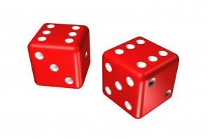 red dice (isolated)