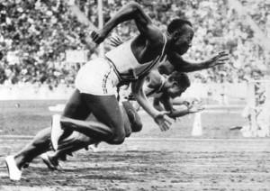 Jesse Owens 100m Jeux Olympiques Berlin 1936 Hitler médaille d'or