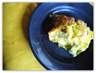 Omelette à la courgette (ou plutôt avec des restes de courgette) et à la Vache Qui Rit