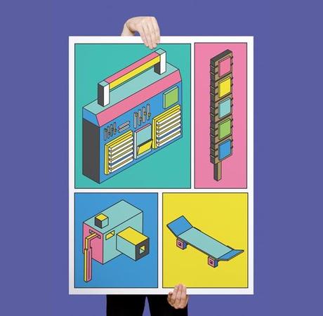 Minimalist and colourful pop illustration by Coby Wild
