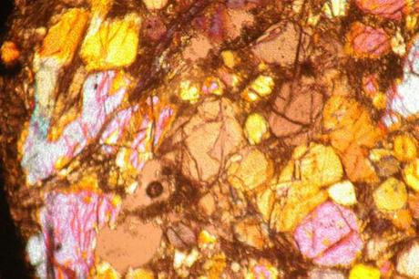 Intérieur de météorite