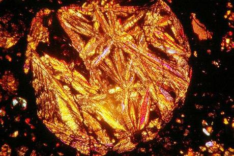 Intérieur de météorite