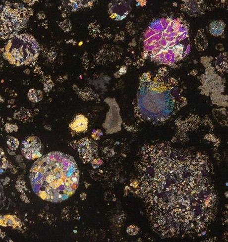 Intérieur de météorite