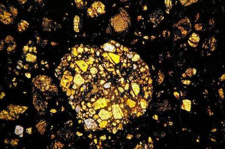 Intérieur de météorite