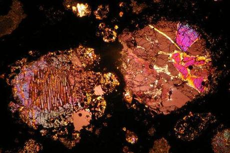 Intérieur de météorite