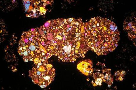 Intérieur de météorite