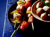Brochette veau légumes l’été saisis plancha