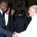 Les stars du football rencontrent le pape