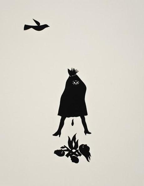 Comestible, collage et dessin, Annie Descoteaux