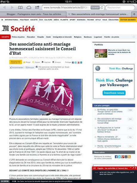 Des casques bleus contre le mariage pour tous ?