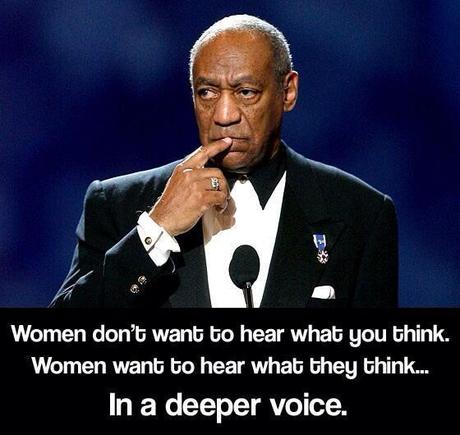 Les femmes ne veulent pas entendre ce que vous pensez, mais ce qu'elles pensent.  Avec une voix plus grave.