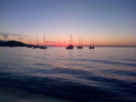 Couché de soleil sur la plage de Saleccia Saleccia: jour 6
