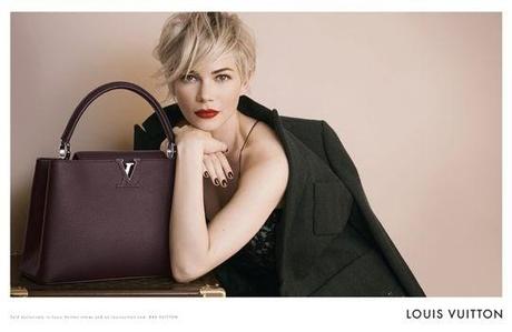 Les nouvelles images de la campagne Louis Vuitton avec Michelle Williams et leur nouveau it bag le 