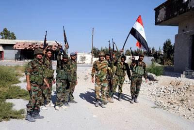 Soldats syriens (Ghouta orientale entièrement sécurisée aujourd'hui)