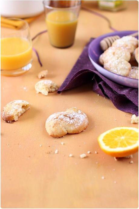 Petits biscuits au citron, miel et huile dolive