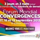 Rendez du 17 au 19 septembre au Forum Mondial Convergences!