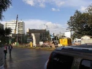 Chantier du Tramway près de la place Meskel