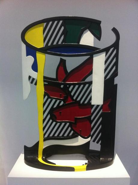 Expo Roy Lichtenstein à Beaubourg (3 juillet-4 nov) Goldfish bowl II - bronze
