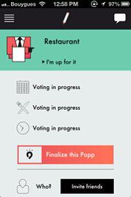 wepopp application restaurant sortie #mobilité : utilisez #WePopp pour vos sorties entre #amis