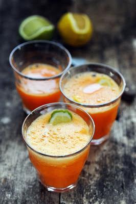 J'aime quand vous faites naître mes recettes… Le Doufrui orange carotte gingembre et citron vert peut-être mon cocktail de l'été…