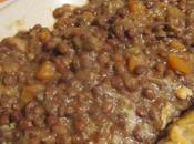 Lentilles vertes Puy/saucisse fumée