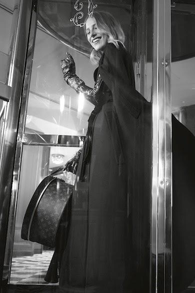 Le shooting de Dree Hemingway pour la pré-collection Louis Vuitton...