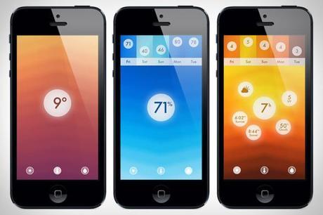 Haze, une apps météo sur iPhone, baisse son prix (0.99 au lieu de 2.99 €)...