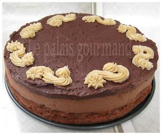 Gâteau fondant caramel et chocolat