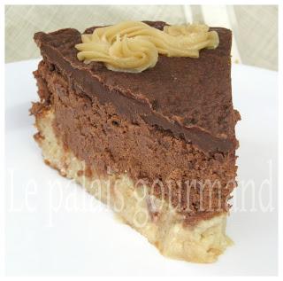 Gâteau fondant caramel et chocolat