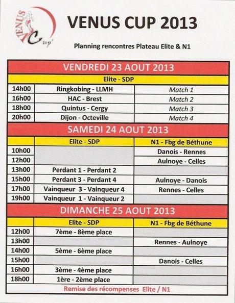 Handball féminin : la Venus Cup 2013, ça commence demain !