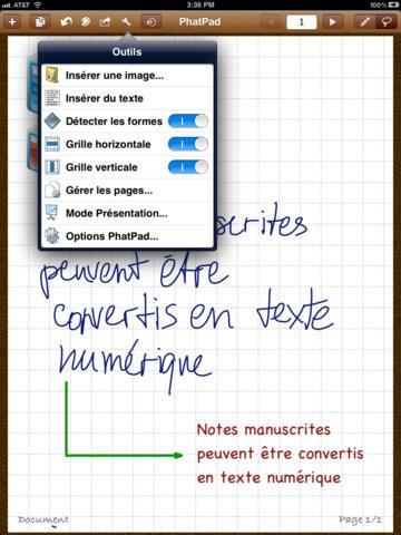 PhatPad : la prise de notes professionnelle sur iPad