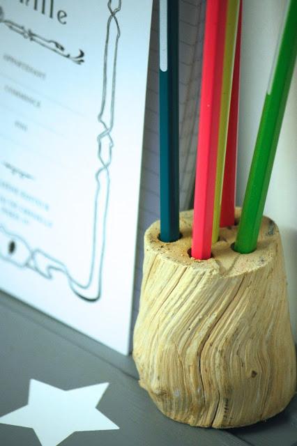 DIY : porte crayons en bois