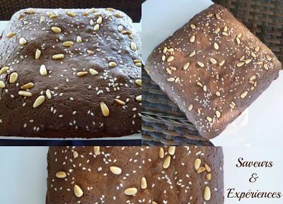 Brownies Choco Café, Sésames & Pignons de Pin