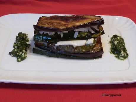 Mille-feuille de cabillaud aux légumes du soleil / Cod and sunny vegetables mille-feuilles