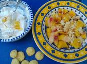 Pêches, mascarpone amaretti