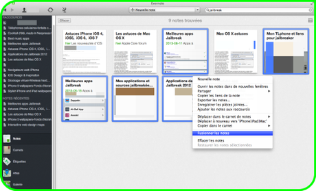Evernote fusion notes