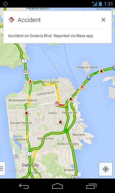 Google Maps intègre les données Waze sur le trafic routier