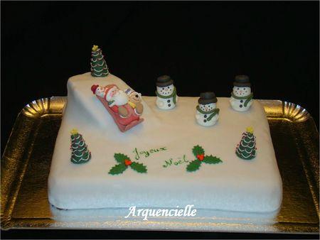 Gâteau Noël et bonhommes de neige