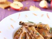 Lapin mijoté cidre, pain d’épices pommes