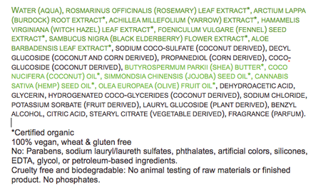 Analyse Composition: Shampooing Noix de Coco DESERT ESSENCE