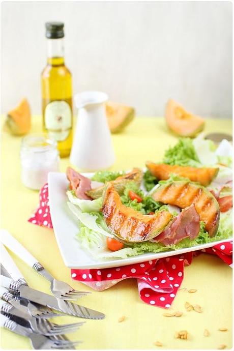 Salade de melon grillé