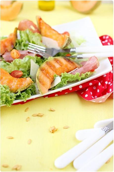 Salade de melon grillé