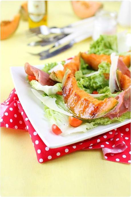 Salade de melon grillé