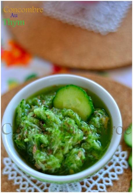 Concombre au thym