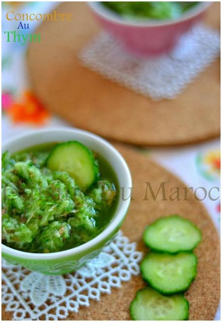 Concombre au thym