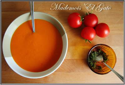 Soupe glacée de tomate