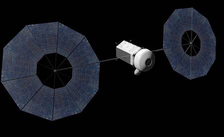 Concept avancé de véhicule spatial conçu pour récupérer un astéroïde de petite taille et le ramener près de la Terre.