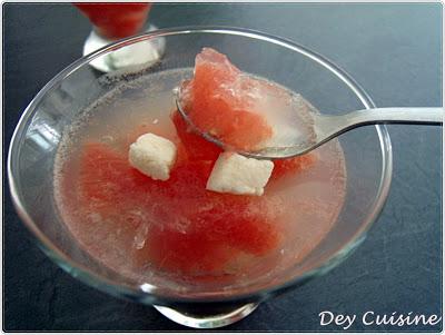 Pamplemousse en gelée pétillante