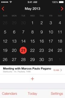 iOS 7: Une photo pour voir... Calendrier